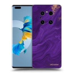 Átlátszó szilikon tok az alábbi mobiltelefonokra Huawei Mate 40 Pro - Purple