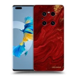 Átlátszó szilikon tok az alábbi mobiltelefonokra Huawei Mate 40 Pro - Red