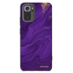 Átlátszó szilikon tok az alábbi mobiltelefonokra Xiaomi Redmi Note 10 - Purple