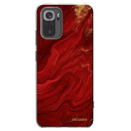 Átlátszó szilikon tok az alábbi mobiltelefonokra Xiaomi Redmi Note 10 - Red