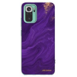 Átlátszó szilikon tok az alábbi mobiltelefonokra Xiaomi Redmi Note 10 Pro - Purple
