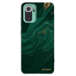 Átlátszó szilikon tok az alábbi mobiltelefonokra Xiaomi Redmi Note 10 Pro - Green