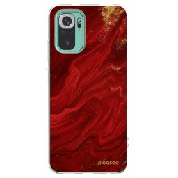 Átlátszó szilikon tok az alábbi mobiltelefonokra Xiaomi Redmi Note 10 Pro - Red