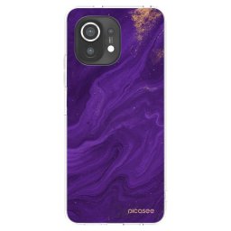 Átlátszó szilikon tok az alábbi mobiltelefonokra Xiaomi Mi 11 - Purple