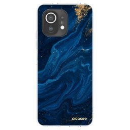 Átlátszó szilikon tok az alábbi mobiltelefonokra Xiaomi Mi 11 - Blue