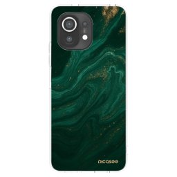 Átlátszó szilikon tok az alábbi mobiltelefonokra Xiaomi Mi 11 - Green