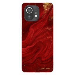 Átlátszó szilikon tok az alábbi mobiltelefonokra Xiaomi Mi 11 - Red