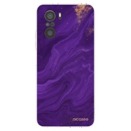 Átlátszó szilikon tok az alábbi mobiltelefonokra Xiaomi Poco F3 - Purple