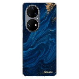 Átlátszó szilikon tok az alábbi mobiltelefonokra Huawei P50 - Blue