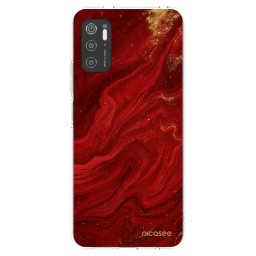 Átlátszó szilikon tok az alábbi mobiltelefonokra Xiaomi Poco M3 Pro 5G - Red