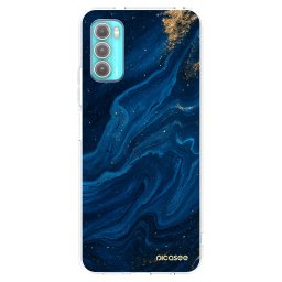 Átlátszó szilikon tok az alábbi mobiltelefonokra Motorola Moto G60 - Blue