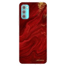 Átlátszó szilikon tok az alábbi mobiltelefonokra Motorola Moto G60 - Red