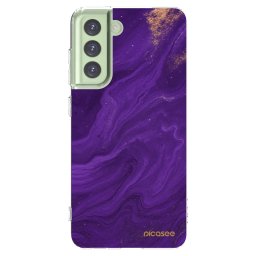 Átlátszó szilikon tok az alábbi mobiltelefonokra Samsung Galaxy S21 FE 5G - Purple