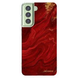 Átlátszó szilikon tok az alábbi mobiltelefonokra Samsung Galaxy S21 FE 5G - Red