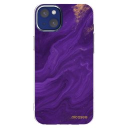 Átlátszó szilikon tok az alábbi mobiltelefonokra Apple iPhone 14 Plus - Purple