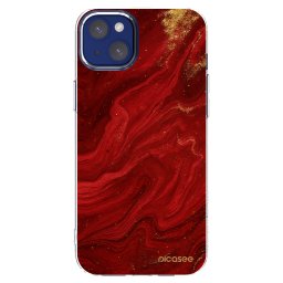 Átlátszó szilikon tok az alábbi mobiltelefonokra Apple iPhone 14 Plus - Red