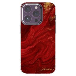 Átlátszó szilikon tok az alábbi mobiltelefonokra Apple iPhone 14 Pro - Red