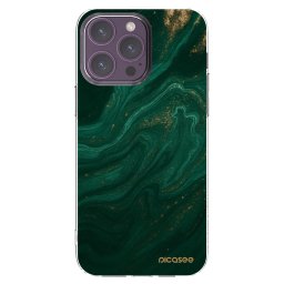 Átlátszó szilikon tok az alábbi mobiltelefonokra Apple iPhone 14 Pro Max - Green