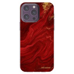 Átlátszó szilikon tok az alábbi mobiltelefonokra Apple iPhone 14 Pro Max - Red