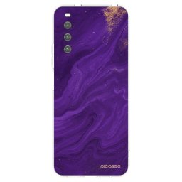 Átlátszó szilikon tok az alábbi mobiltelefonokra Sony Xperia 10 IV 5G - Purple