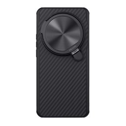 NILLKIN CARBOPROP szilikon telefonvédő (ütésállóság, aramid bevonat, kitámasztó, karbon minta) FEKETE Xiaomi 15 Ultra