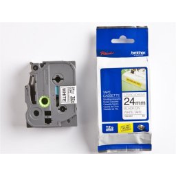 TZE-S251 laminált P-touch szalag (24mm) Black on White - 8m (TZES251)
