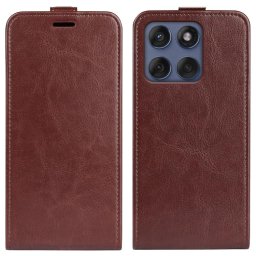 Felhajtható tok Motorola Edge 60 / Edge 60 Fusion készülékhez, barna színű