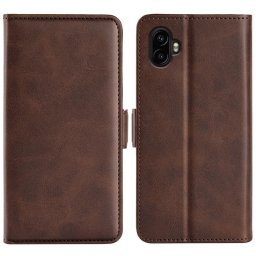 SIDE Pénztárca tok Samsung Galaxy Xcover 7 Pro sötétbarna