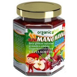 MINI Manó Manna Elixír, gyümölcspüré gyerekeknek béta-glükánnal, 210g
