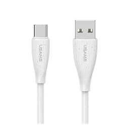 USAMS GREEN SERIES adatkábel (USB - Type-C, 18W, 3A, gyorstöltő, 100cm) FEHÉR