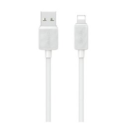 USAMS KY adatkábel (USB - lightning, 2.4A, gyorstöltő, 100cm) FEHÉR Apple IPAD, IPAD 2, IPAD (3rd Generation)
