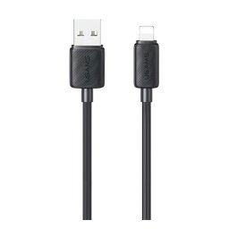 USAMS KY adatkábel (USB - lightning, 2.4A, gyorstöltő, 100cm) FEKETE Apple IPAD, IPAD 2, IPAD (3rd Generation)