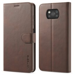 IMEEKE Wallet fedelet Xiaomi Poco X3 NFC / X3 Pro sötétbarna