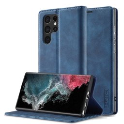 IMEEKE Wallet tok Samsung Galaxy S22 Ultra 5G kék