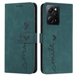 ART SMILE pénztárca huzat vezetékkel Xiaomi Redmi Note 12 Pro 5G / Poco X5 Pro 5G zöld