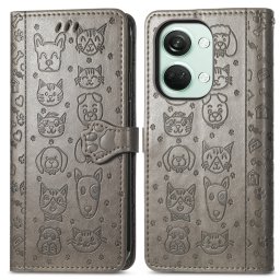 ART Pénztárca huzat One Plus Nord 3 5G ANIMALS szürke