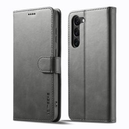 IMEEKE Wallet tok Samsung Galaxy S24 5G szürke színű