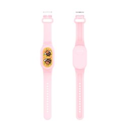 CARTOON Gyermek szilikon szíj a Samsung Galaxy SmartTag 2 készülékhez PINK BEE