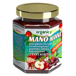 Manó Manna Elixír, gyümölcspüré gyerekeknek, Yestimun, Béta-glükánnal, 210g