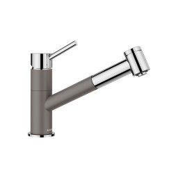 527967 - BLANCO KANO-S Vario vulkánszürke/króm HD csaptelep kihúzható zuhanyfejes