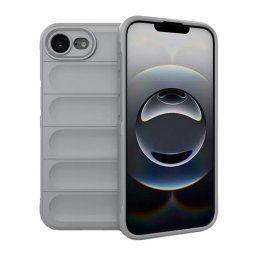 Szilikon telefonvédő (ütésállóság, kameravédő, 3D) VILÁGOSSZÜRKE Apple iPhone 16e