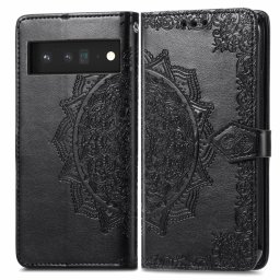 ART Wallet borító Google Pixel 6 ORNAMENT fekete