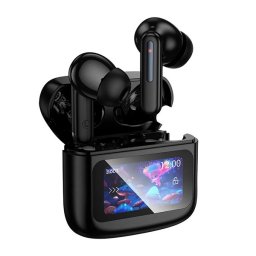 HOCO EQ14 bluetooth fülhallgató SZTEREO (v5.3, TWS, mikrofon, zajszűrő, érintőkijelző + töltőtok) FEKETE