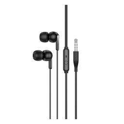 HOCO M124 fülhallgató SZTEREO (3.5mm jack, mikrofon, felvevő gomb) FEKETE