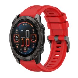 SILICONE Cserélhető szíj Garmin Fenix 8 47mm piroshoz