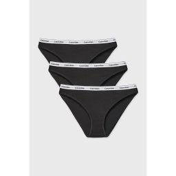 3PACK Calvin Klein I klasszikus női alsó feketés-szürke XS