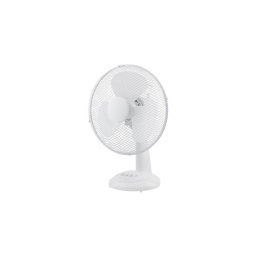 Asztali ventilátor Zelux 30 cm átmérővel, 3 fokozat, oszcilláló, fehér színben