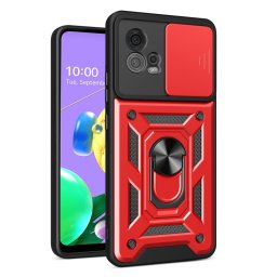 RING KAMERA Borító tartóval Motorola Moto G72 piros