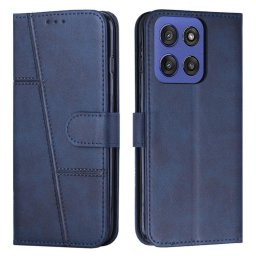 STITCHED Pénztárca tok Motorola Edge 60 / Edge 60 Fusion kék színben