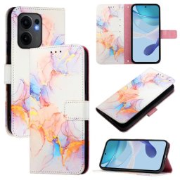 ART MARBLE Pénztárca tok Oppo Reno13 F 5G WHITE ORANGE